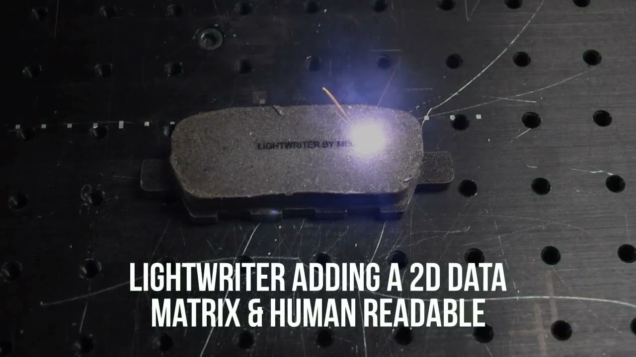 Laser Marking on a Steel Brake Pad – MECCO Application Example
